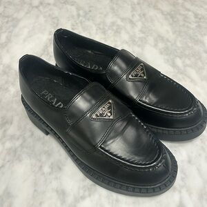 Prada women’s brushed leather loafers size EU 38 US 7.5